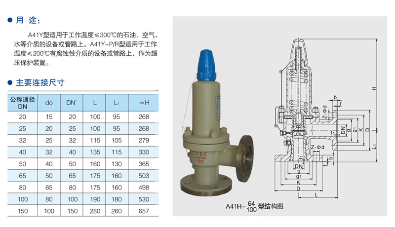 A41Y弹簧微启封闭式安全阀